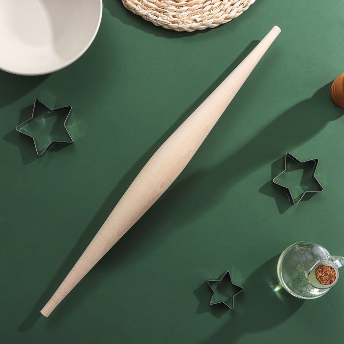 Скалка Доляна «Веретено», длина 50 см, больший d=4,3 см, меньший d=1 см, берёза Скалка Доляна «Веретено», длина 50 см, больший d=4,3 см, меньший d=1 см, берёза