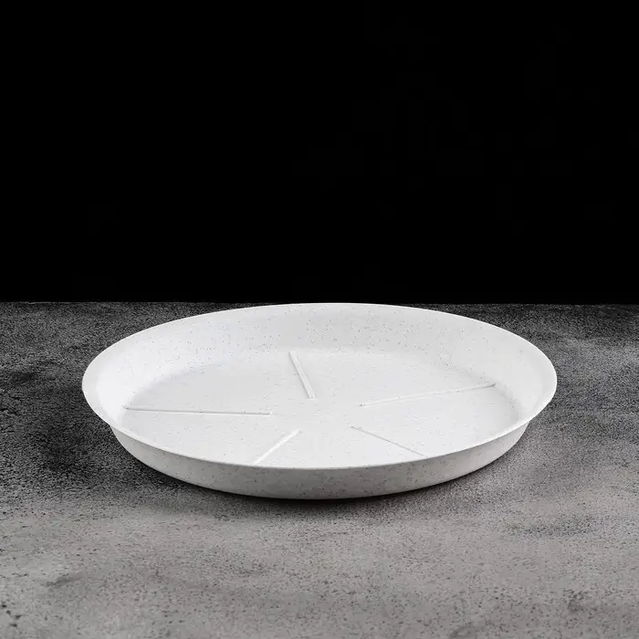 Поддон для горшка, d = 16,1 см, пластик, цвет мрамор