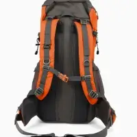 Рюкзак тур 65+5л, 30*20*53, отдел на шнурке, 5нар+2вн кармана, цвет оранжевый