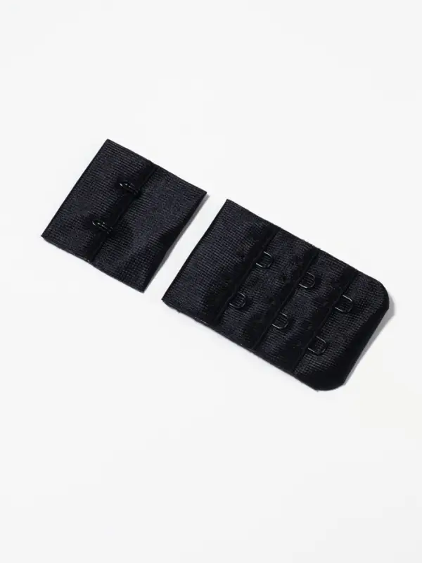 Застёжка для бюстгальтера TEIRA, 3 ряда 2 крючка, чёрная