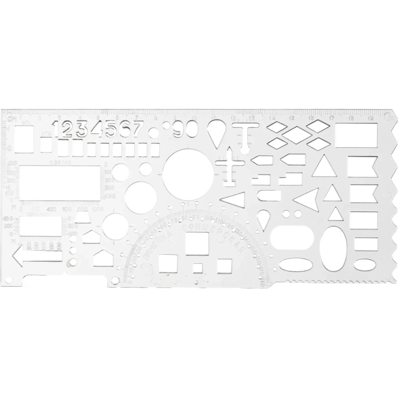 Линейка офицерская 20см Attache прозрачная