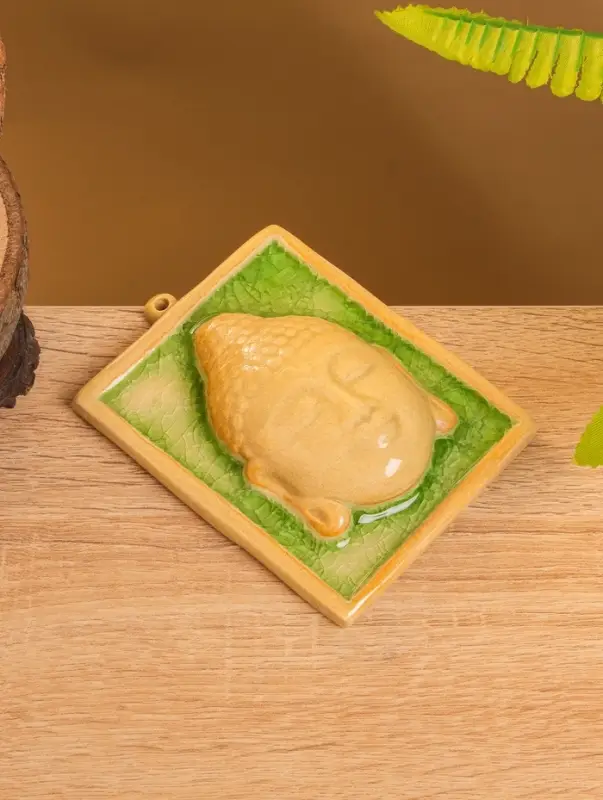 Подставка под благовония «Будда», 11×9×3 см, керамика, зелёно-коричневая Подставка под благовония «Будда», 11×9×3 см, керамика, зелёно-коричневая