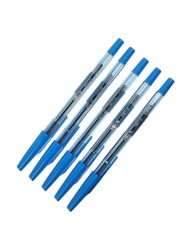 Набор шариковых ручек Pilot BP-SF, 5 штук, синий стержень, на масляной основе, узел 0.7 мм, металлический наконечник