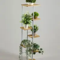 Подставка для цветов Greengo, 7 полок, 36&times;23&times;120 см, напольная, каркас металл, полки МДФ, белая