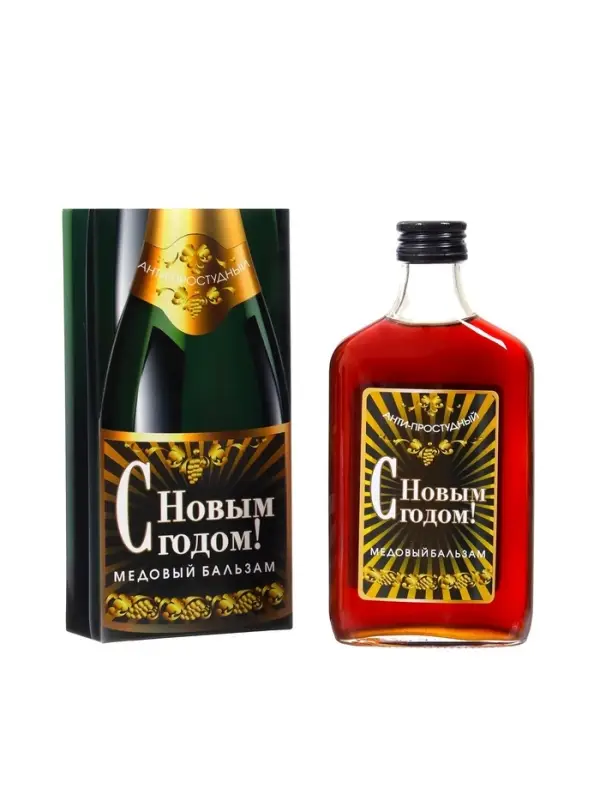 Новогодний безалкогольный алтайский медовый бальзам на травах Vitamuno &laquo;Анти-простудный&raquo;, 250 мл