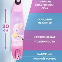 Самокат-снегокат 2 в 1 GRAFFITI &laquo;Зайка&raquo;