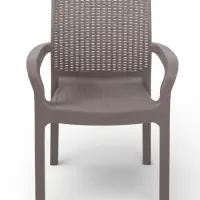 Стул садовый пластиковый Rattan, 50.6&times;58&times;83.3 см, цвет французский платан