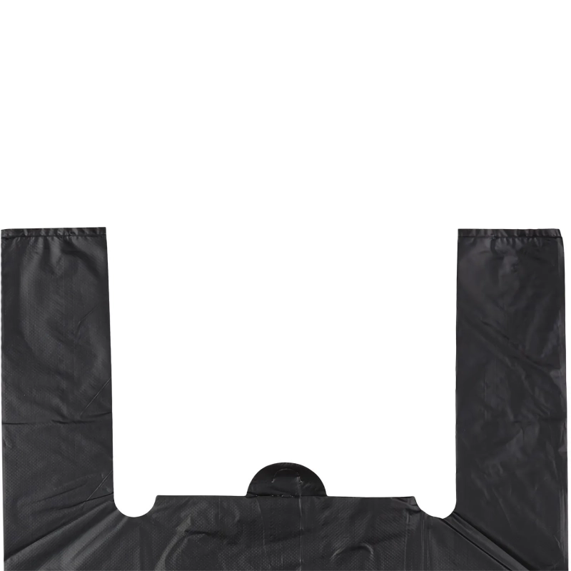 Пакет-майка УСИЛЕННЫЙ,ПНД., 40+18x70см.,черный,30мкм,50 шт./уп