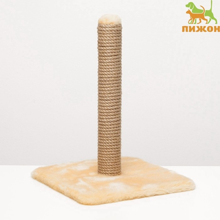 Когтеточка  Когтеточка "Радость" на подставке, 30 х 30 х 40 см, джут, светло-коричневая