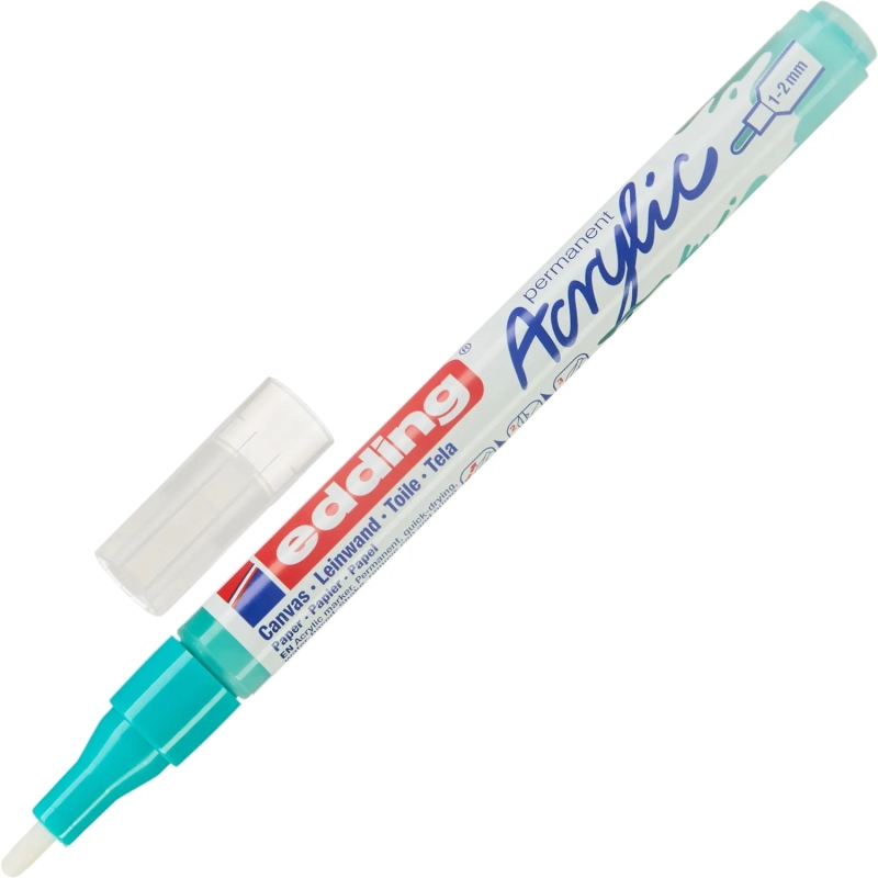 Набор акриловых маркеров Edding кругл.нак. 1-2 мм,  6 шт в наборе