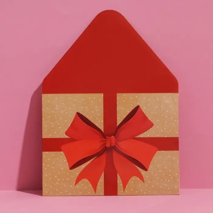 Конверт подарочный «Бант», 15×11 см Конверт подарочный «Бант», 15×11 см