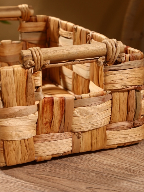 Корзина плетеная 35х20х15 см, водный гиацинт Корзина плетеная 35х20х15 см, водный гиацинт