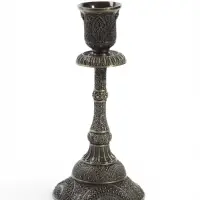 Металлический подсвечник на 1 свечу &laquo;Раджа&raquo;, бронза, 16.5&times;8&times;8 см