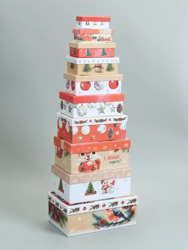 Набор коробок 10 в 1 Набор коробок 10 в 1 "Новогодняя почта", 30 х 19 х 11,5 - 12 х 6,5 х 4 см