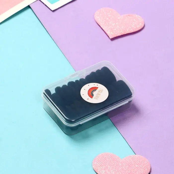 Резинка для волос  Резинка для волос "Махрушка фруктики" (набор 25 шт) 1,5 см, чёрный