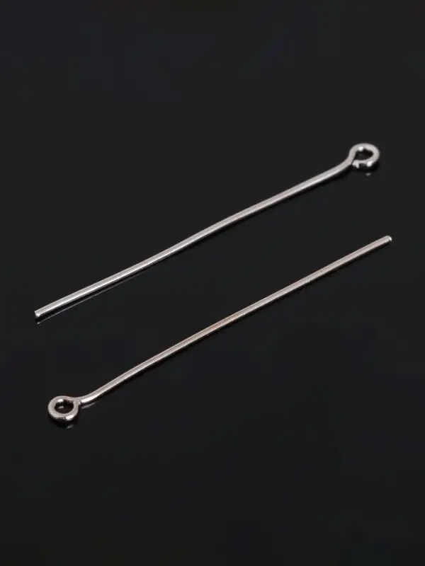 Штифт с петлёй СМ-1087, 4 см, упаковка 100 г, цвет серебро