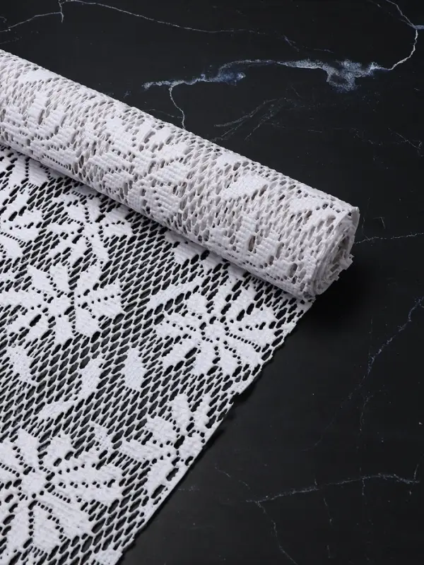 Коврик противоскользящий Доляна &laquo;Цветы&raquo;, 30&times;100 см, белый