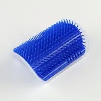 Массажёр - чесалка на угол, размер S, 13.5&times;9&times;5 см, с кошачьей мятой, синий