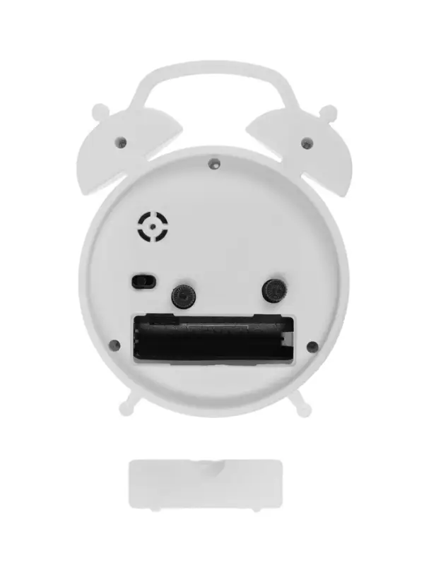 Часы - будильник настольные &laquo;Соломон&raquo;, дискретный ход, 9.8&times;12 см, АА, белые