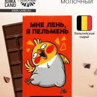 Молочный шоколад &laquo;Мне лень, я пельмень&raquo;, 27 г