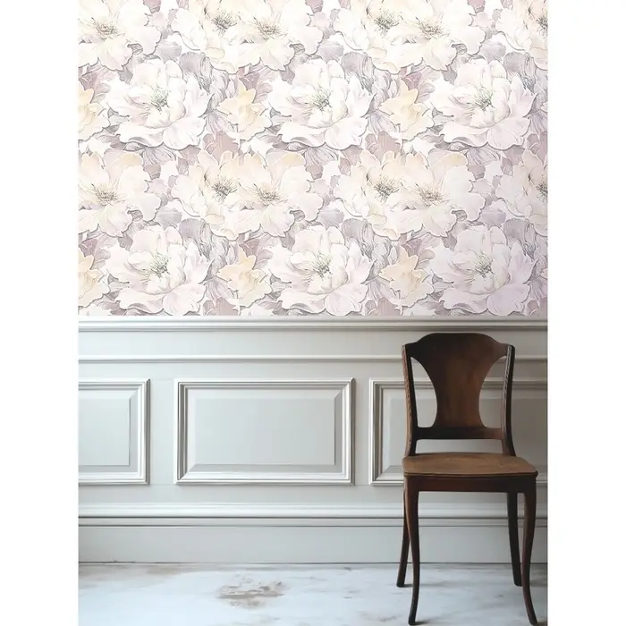 Обои бумажные Пермские обои &laquo;Аура 1088-02&raquo;, 0.53&times;10.05 м, цвет бежевый/розовый