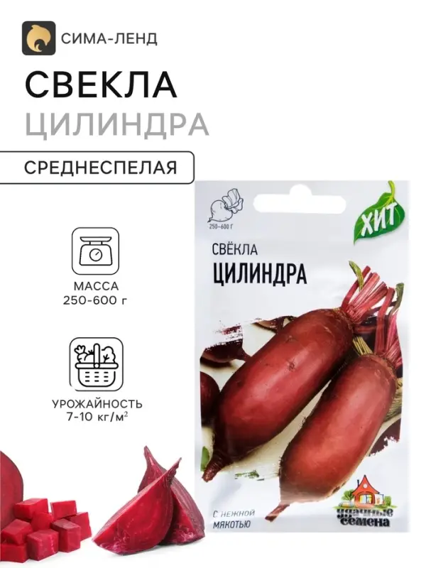 Семена Свекла &laquo;Цилиндра&raquo; 2 г, серия ХИТ х3