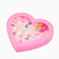 Кольцо &laquo;Выбражулька&raquo; цветок фиалка с подвеской, МИКС, безразмерное (фас. 36 шт.)