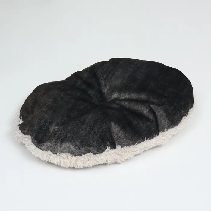 Лежанка-трансформер, 60&times;50&times;15 см, велюр, искусственный мех, цвет МИКС