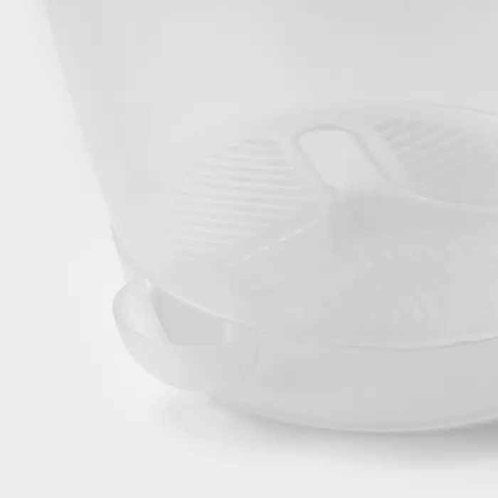 Горшок для цветов с поддоном &laquo;Альтернатива. Адель&raquo;, 1.5 л, пластиковый, прозрачный