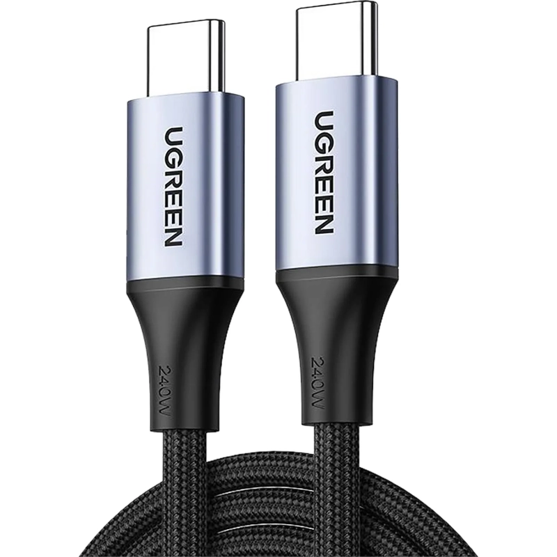 Кабель UGREEN US535 (15311) USB-C to USB-C 240WPD 1м. серый космос