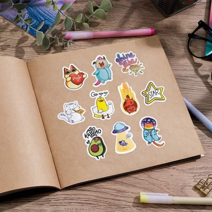 Наклейки-стикеры «Девушки», набор 10 шт.