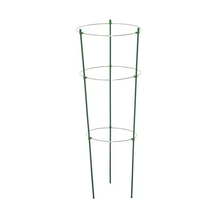 Кустодержатель, d=22&ndash;26&ndash;28 см, h=75 см, 3 кольца, металл, зелёный, Greengo