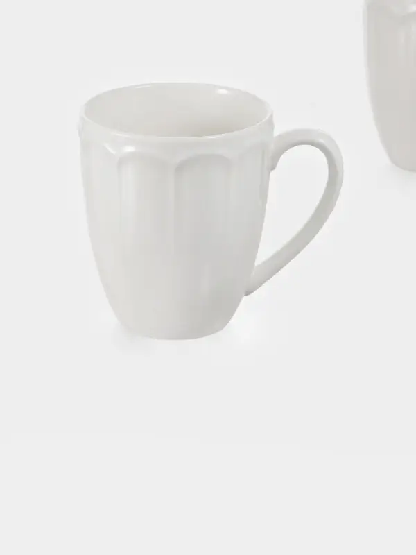 Кружки WY Renessans, 400 мл, набор 2 шт., фарфор, белые