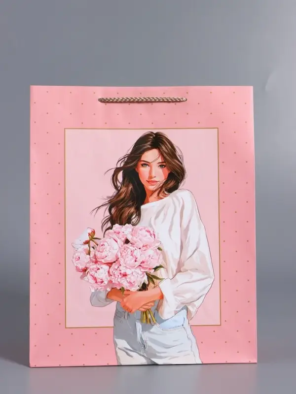 Пакет подарочный ламинированный, "Каждое мгновенье-счастье" 26 х 12 х 32 см