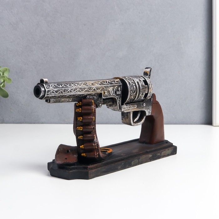 Сувенир полистоун  Сувенир полистоун "Револьвер коллекционный"  29х13 см