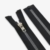 Молния &laquo;Трактор&raquo;, №5, разъёмная, декоративное звено &laquo;Акулий зуб&raquo;, замок автомат, 90 см, чёрная