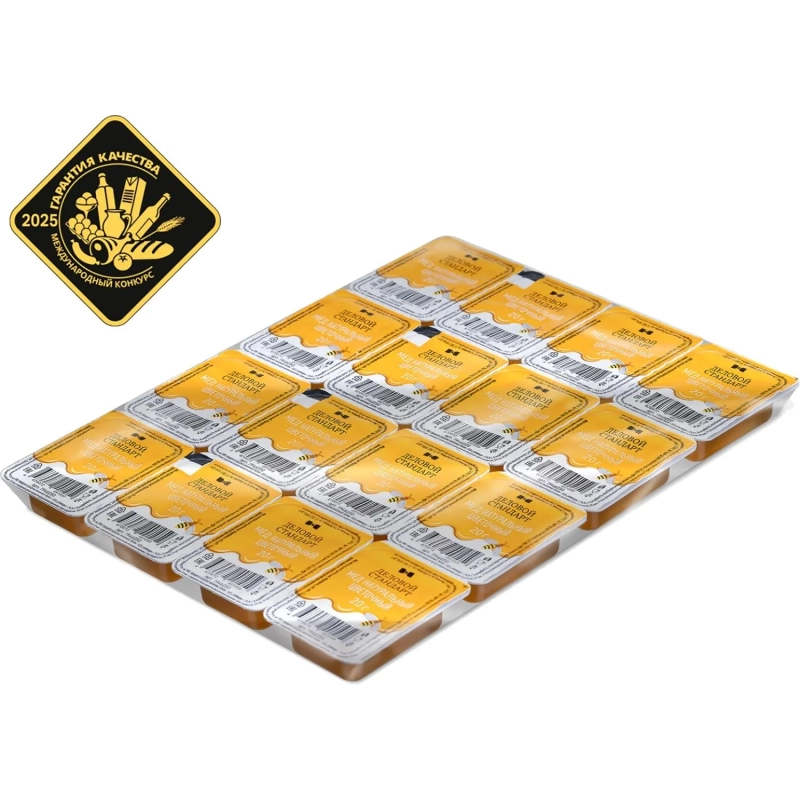 Мед Цветочный порционный Деловой Стандарт 20гр, 16 шт/уп