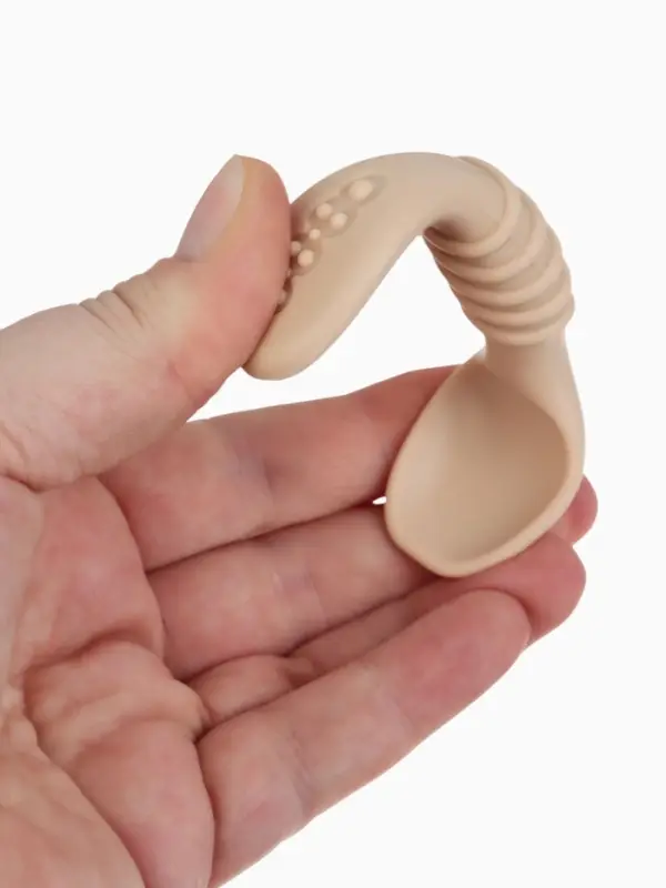 Ложка детская для прикорма, силикон, набор 2 шт., бежевый M&B