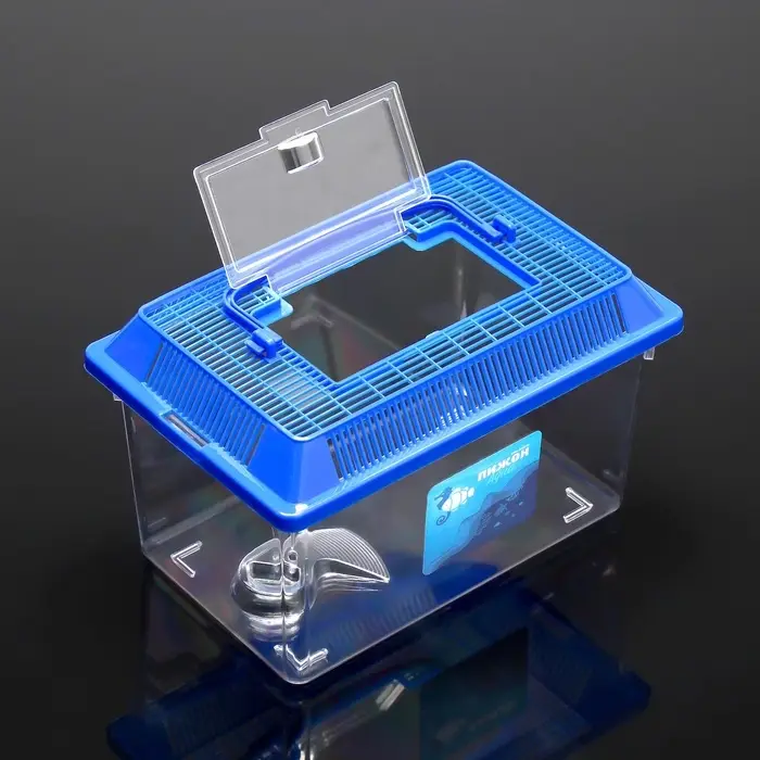 Переноска прямоугольная, 21,3 х 14 х 14,5 см, синий Переноска прямоугольная, 21,3 х 14 х 14,5 см, синий