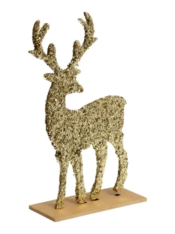 Декор новогодний Лесная мастерская &laquo;Яркий олень&raquo; золотой, 6&times;14&times;24 см