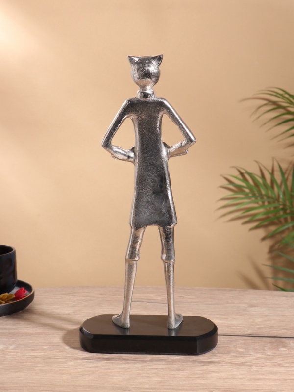 Сувенир Сувенир "Кот в сапогах" 9х17,5х39 см, алюминий, сталь. дерево