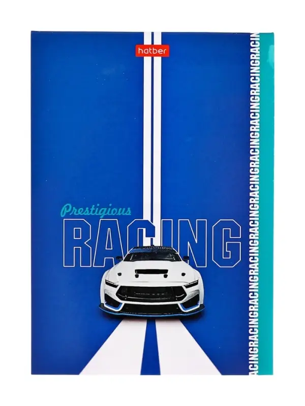 Блокнот А6, 32 листа в клетку на скобе Hatber &laquo;Престижные гонки&raquo;, обложка мелованныя бумага, глянцевая ламинация, блок офсет, МИКС 8 видов