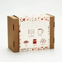 Гифтбокс с чаем, конфетами и еждневником "Цветочный паттерн"