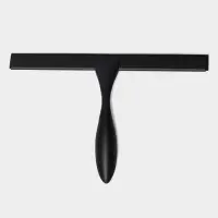 Водосгон из нержавеющей стали с комплектом держателей, 25&times;16 см, 304 сталь, чёрный