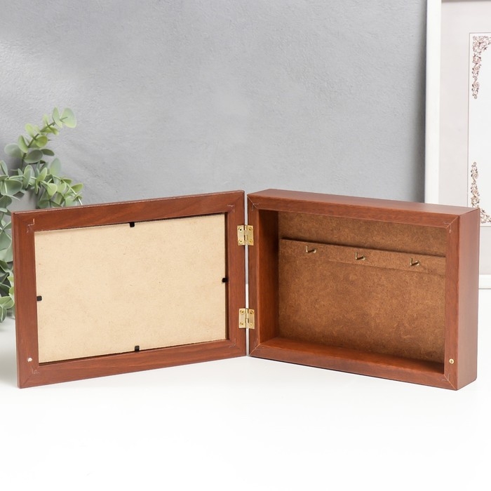 Ключница Ключница "Олень в лесу" 15х21 см орех