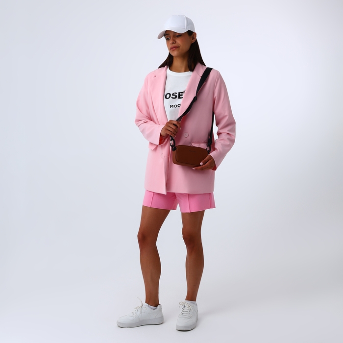 Сумка женская на молнии, TEXTURA, маленький размер, длинный ремень, цвет коричневый Сумка женская на молнии, TEXTURA, маленький размер, длинный ремень, цвет коричневый