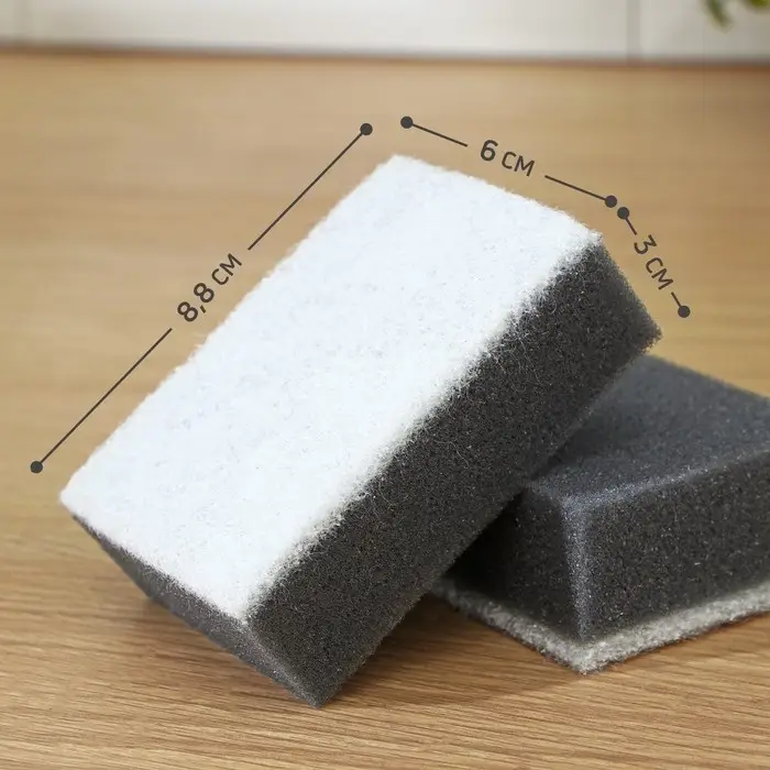 Набор губок для мытья посуды Raccoon, 5 шт., с частицами угля, 8.8&times;6&times;3 см, серый