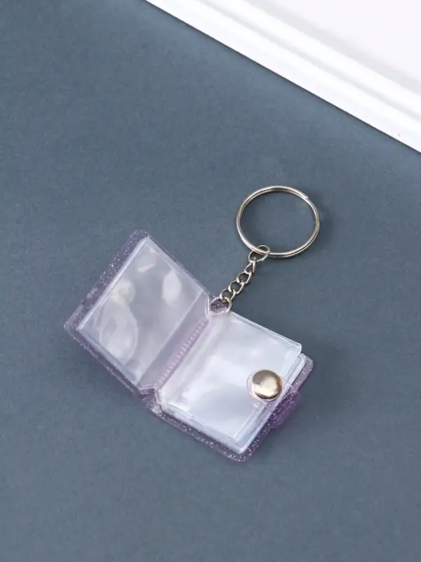 Брелок для ключей на кольце &laquo;Мини-фотоальбом на 16 фото : Прозрачный блеск&raquo;, 3.5&times;2.5 см, МИКС