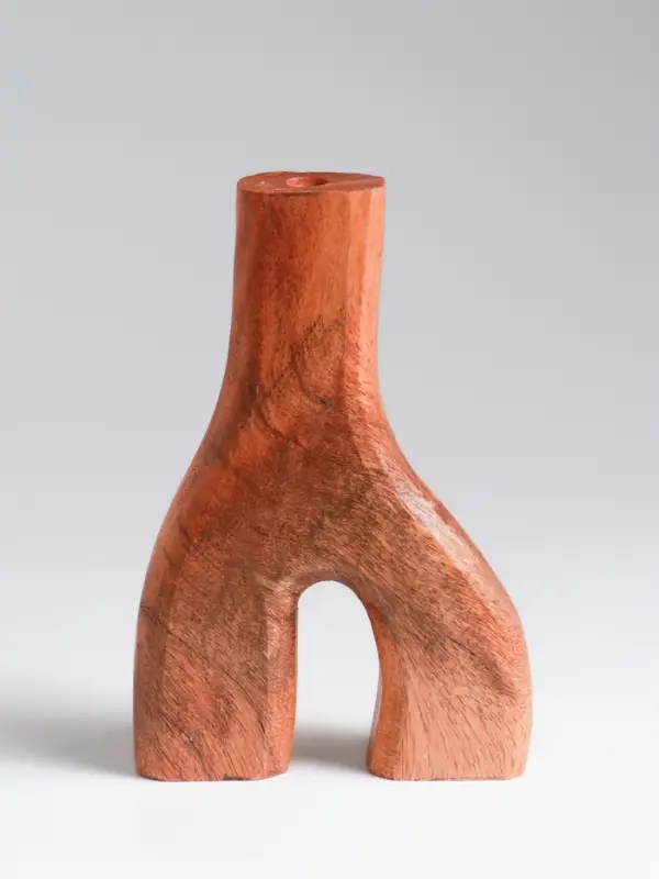 Ваза для сухоцветов &laquo;Корень&raquo;, 12&times;3&times;18 см, дерево джати, коричневая