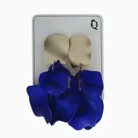 Серьги ассорти &laquo;Ветер&raquo;, неровность, цвет сине-золотой